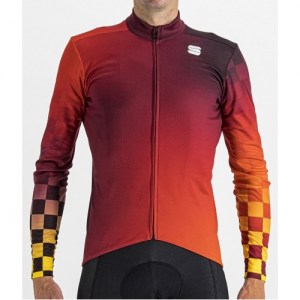 Μπλούζα με μακρύ μανίκι Sportful ROCKET THERMAL Jersey Full Zip L/S - Red Wine DRIMALASBIKES